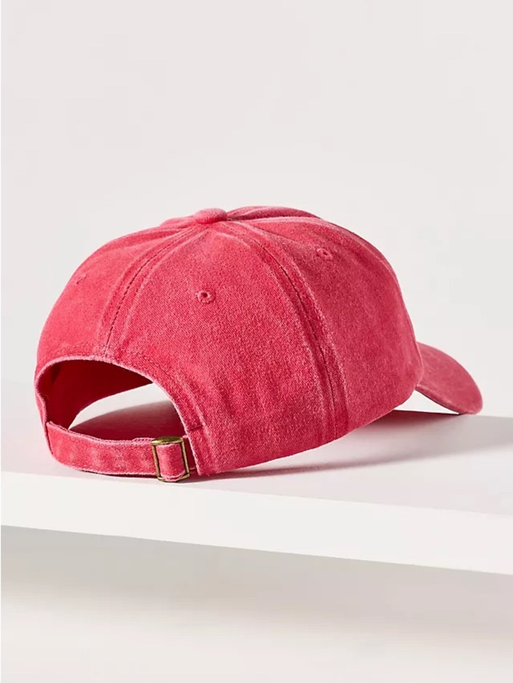 ALL CAPS Lima Washed Pink Embroidered Baseball Cap Adjustable